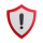 Red Cybersecurity shield